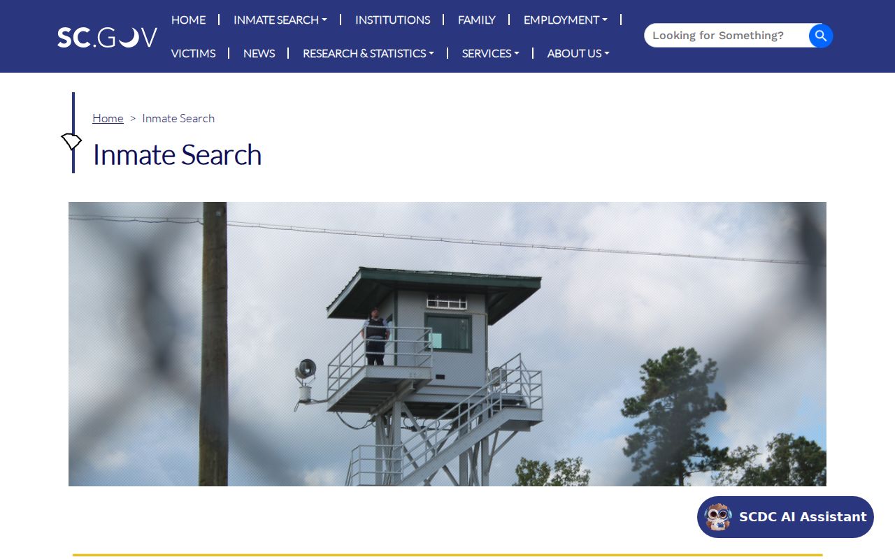 Saluda County criminal custody records SCDC inmate disclaimer