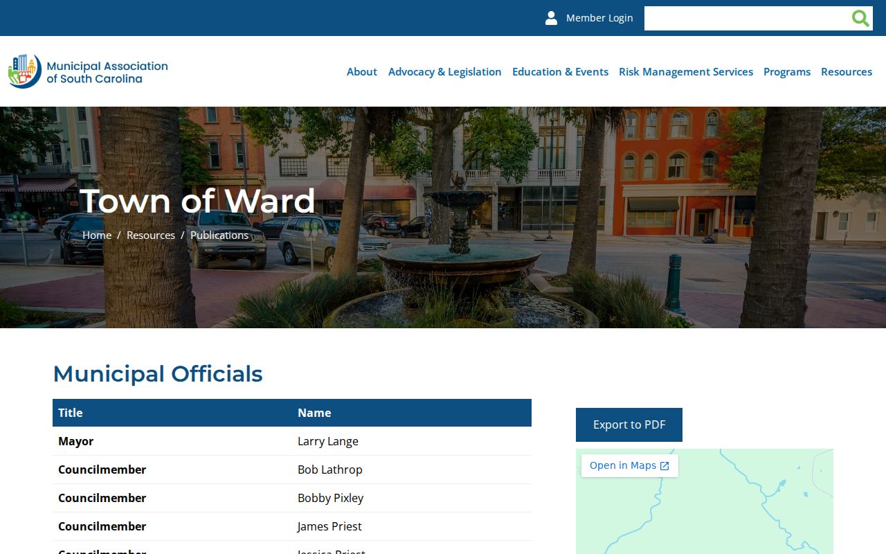 Ward criminal history official municipal profile